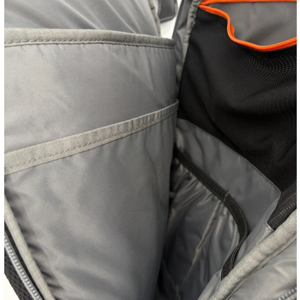 Stitch Travel Backpack Gray Orange Laptop Carry On Organizer Bag